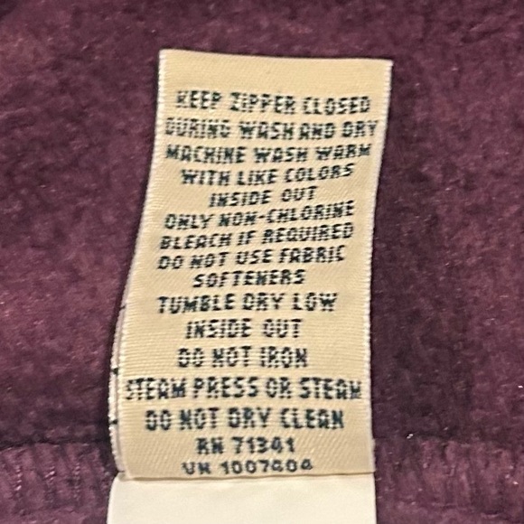 LL Bean Woman’s Winter Fleece Elderberry Robe Double Zipper Pockets Size M - Picture 11 of 13